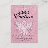 Marieアントワネットのシックなオートクチュールの名刺 名刺 (裏面)