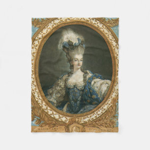 MarieアントワネットのファインアートのJaninetのポートレート フリースブランケット