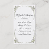 Marieアントワネットのファッションの~の名刺 名刺 (裏面)