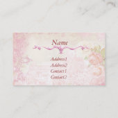 Marieアントワネットのローズピンクの名刺 名刺 (裏面)