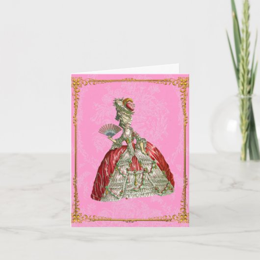 Marieアントワネットのヴィンテージバーセイルズ ノートカード (正面)