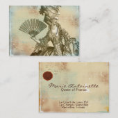 Marieアントワネットの羊皮紙の名刺 名刺 (正面/裏面)