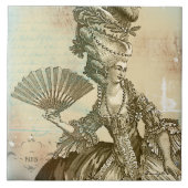 Marieアントワネットの羊皮紙の芸術のタイル タイル (正面)