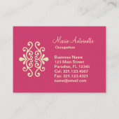 Marieアントワネットの贅沢な服の~の名刺 名刺 (裏面)