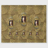 Marieアントワネットの金ゴールドの渦巻 ラッピングペーパー (フラット)