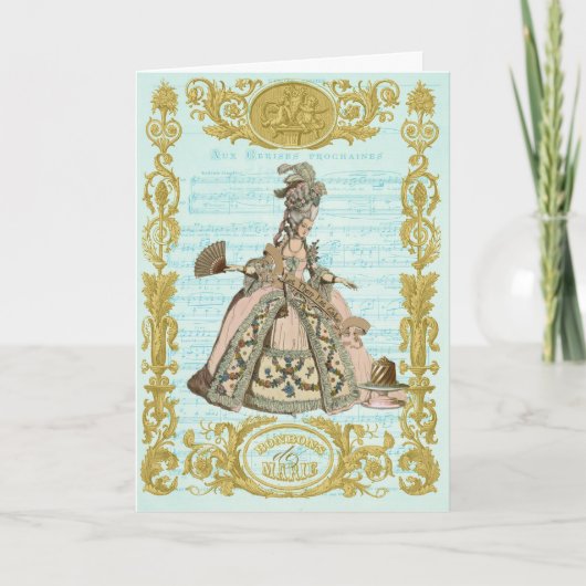 MARIEアントワネットはCerisesのボンボン菓子を注ぎます カード (正面)