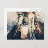 Marieアントワネットシャンペンのガラスパーティーのトースト インビテーションポストカード (正面/裏面)