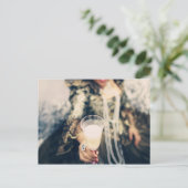 Marieアントワネットシャンペンのガラスパーティーのトースト インビテーションポストカード (スタンド正面)