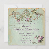 Marieアントワネットバーセイルズの古代庭の正方形 招待状 (裏面)