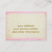 Marieアントワネットバーセイルズの名刺のテンプレート 名刺 (裏面)