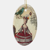 Marieアントワネットパリのシャンデリアのフランスのな女王 セラミックオーナメント (右)