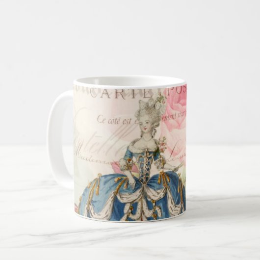 Marieアントワネット女王のフランスのなヴィンテージのマグ コーヒーマグカップ (正面左)