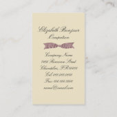 Marieアントワネット女王の~の名刺 名刺 (裏面)