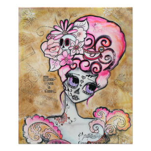 Marieアントワネット、Dia de los Muertos フォトプリント