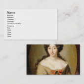 MarieアンMancini (1646-1714年の) c.1670のポートレート 名刺 (正面/裏面)
