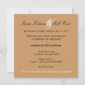 Marie及びビルのヒトデのカップルのビーチの披露宴 招待状 (裏面)