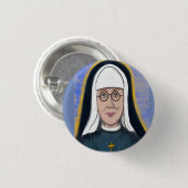 Marie賛美されたばら色ボタン 缶バッジ (正面&裏面)