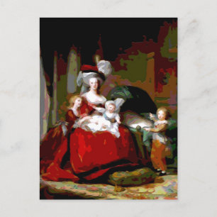 Marie Antoinetteとその子ども~はがき ポストカード