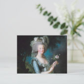 Marie Antoinetteとバラby Elisabeth Le Brun ポストカード (スタンド正面)