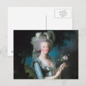Marie Antoinetteとバラby Elisabeth Le Brun ポストカード (正面/裏面)