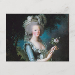 Marie Antoinetteとバラby Elisabeth Le Brun ポストカード