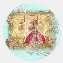 Marie AntoinetteパーティーアットベルサイユStickersラベル ラウンドシール