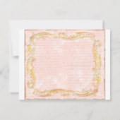 Marie AntoinetteパーティーインピンクAt Versailles 招待状 (裏面)