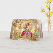 Marie AntoinetteパーティーインPink at Versailles Cards カード (黄色い花)