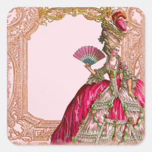 Marie Antoinetteホットピンクロコフレーム スクエアシール