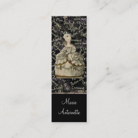 Marie Antoinette豪華なドレス~名刺 スキニー名刺 (正面)