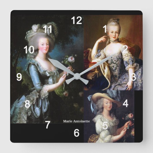 Marie Antoinette スクエア壁時計 (正面)