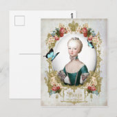 Marie Antoinette，パリ，シャビー，ポートレート,バラ ポストカード (正面/裏面)