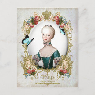 Marie Antoinette,パリ,シャビー,ポートレート,バラ ポストカード