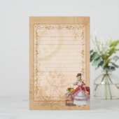 Marie Antoinette Bird Cage Rose Stationery 便箋 (スタンド正面)