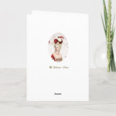 Marie Antoinette Christmas Card Cake red roses カード (裏面)