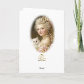 Marie Antoinette,French,Paris,cat,portrait,カード サンキューカード (裏面)