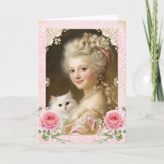 Marie Antoinette,French,Paris,cat,portrait,カード サンキューカード (正面)