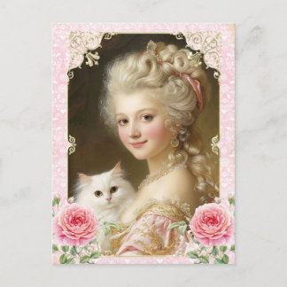 Marie Antoinette,French,Paris,cat,portrait ポストカード