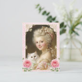 Marie Antoinette,French,Paris,cat,portrait ポストカード (スタンド正面)