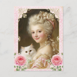 Marie Antoinette,French,Paris,cat,portrait ポストカード