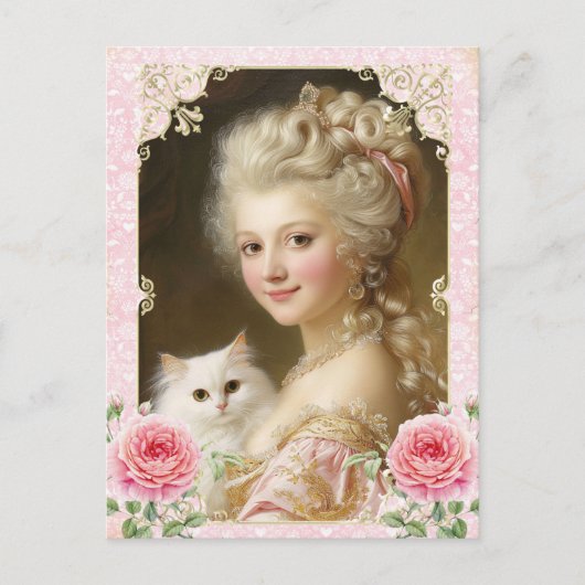 Marie Antoinette,French,Paris,cat,portrait ポストカード (正面)