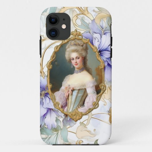 Marie Antoinette,French,Paris,lavender Case-Mate iPhoneケース (裏面)