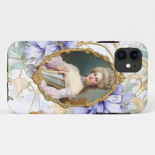 Marie Antoinette,French,Paris,lavender Case-Mate iPhoneケース (裏面(横))
