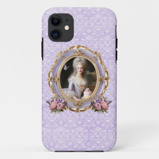 Marie Antoinette,French,Paris,lavender,portrait Case-Mate iPhoneケース (裏面)