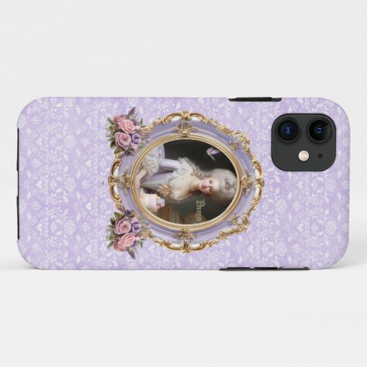 Marie Antoinette,French,Paris,lavender,portrait Case-Mate iPhoneケース (裏面(横))
