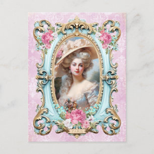 Marie Antoinette,French,Paris,portrait,roses  ポストカード