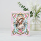 Marie Antoinette,French,Paris,portrait,roses ポストカード (スタンド正面)