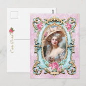 Marie Antoinette,French,Paris,portrait,roses ポストカード (正面/裏面)