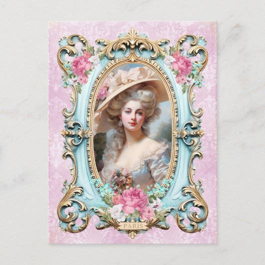 Marie Antoinette,French,Paris,portrait,roses ポストカード (正面)
