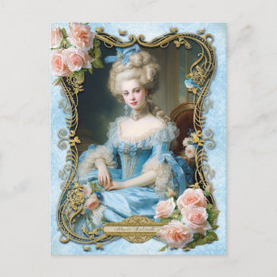 Marie Antoinette,French,Paris,portrait,roses ポストカー ポストカード